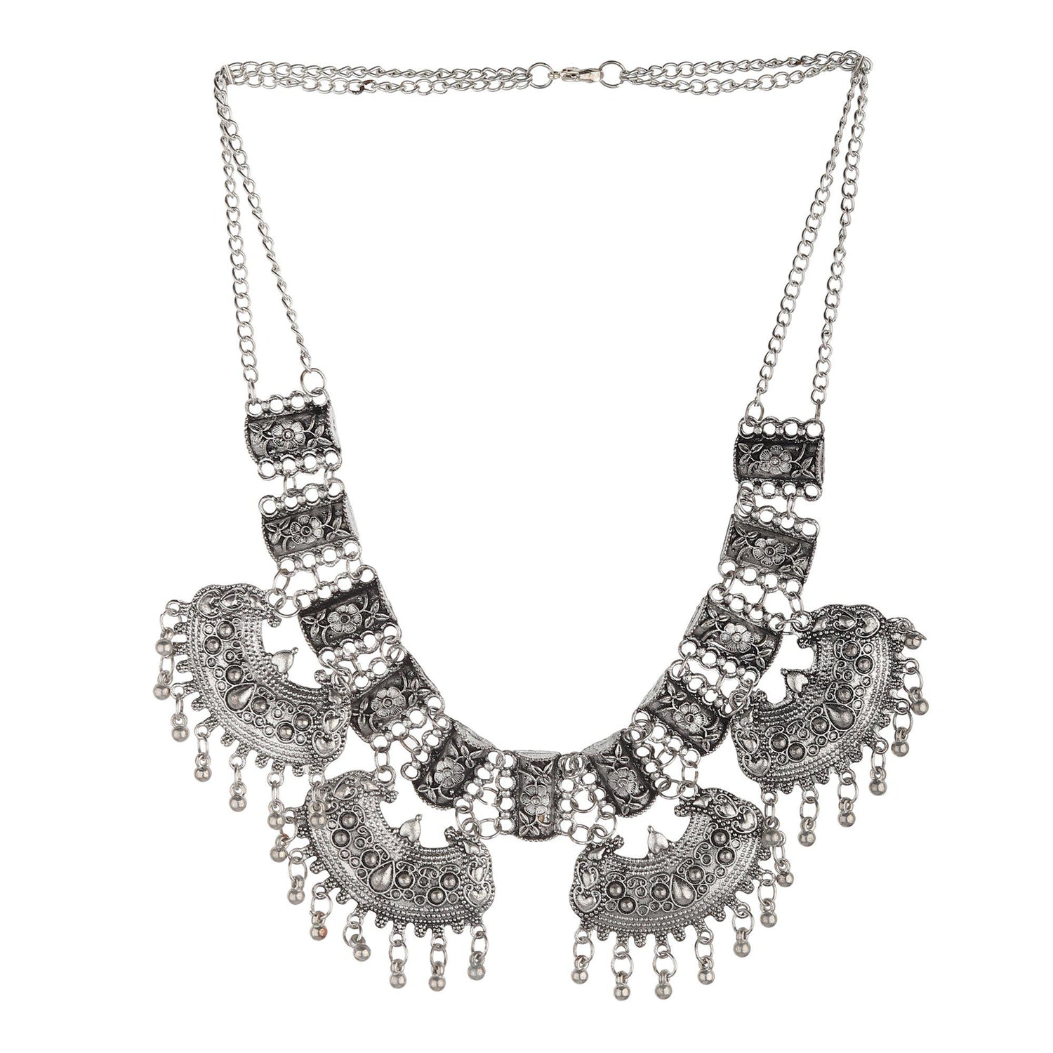 Multi Chandbali Design Oxidised Necklace-Necklace Set-ONESKYSHOP