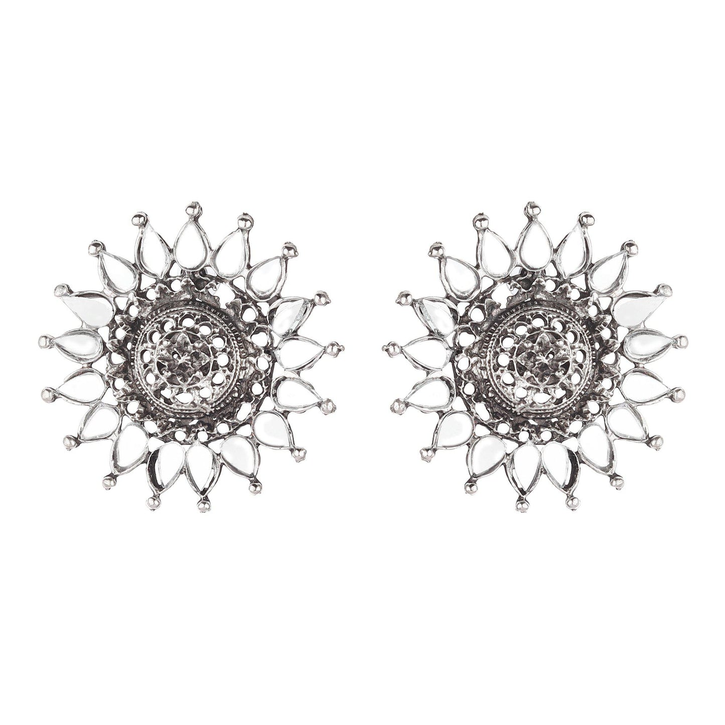 Motif Sun Flower Stud-Earrings-ONESKYSHOP