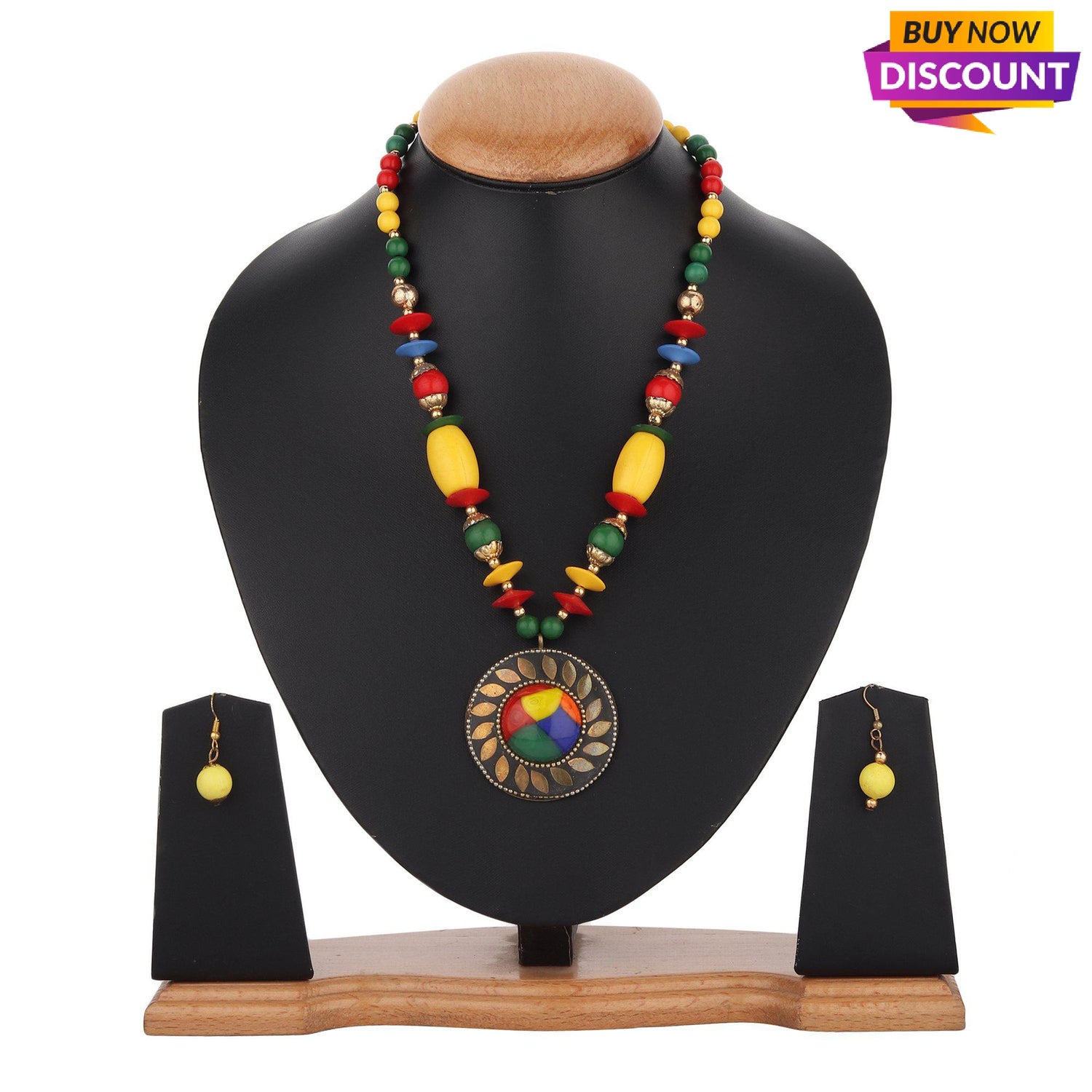 Multicolor Junk Handmade Beaded African Necklace-Necklace Set-ONESKYSHOP