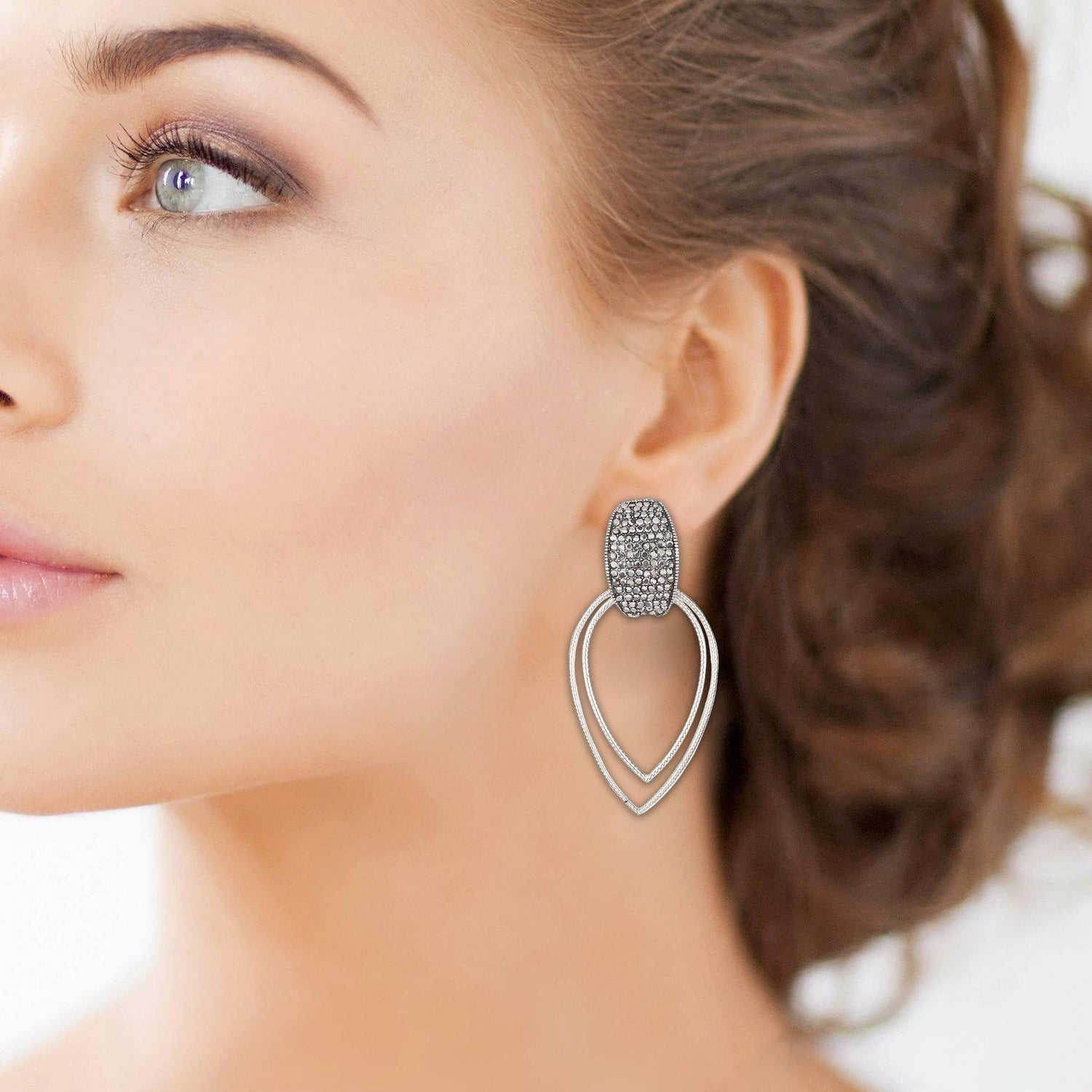 Oval Shape Earrings-Earrings-ONESKYSHOP