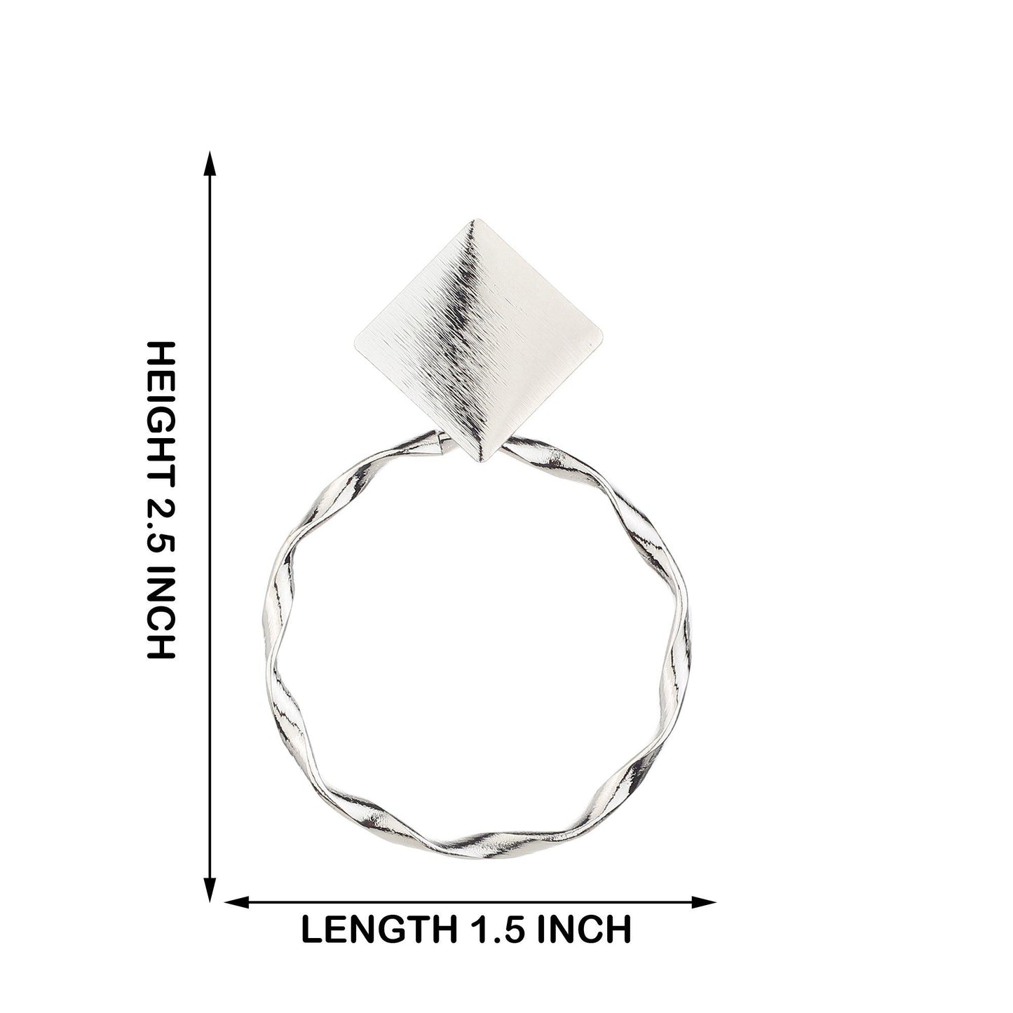 Designer Silver Hoop Earrings-Earrings-ONESKYSHOP