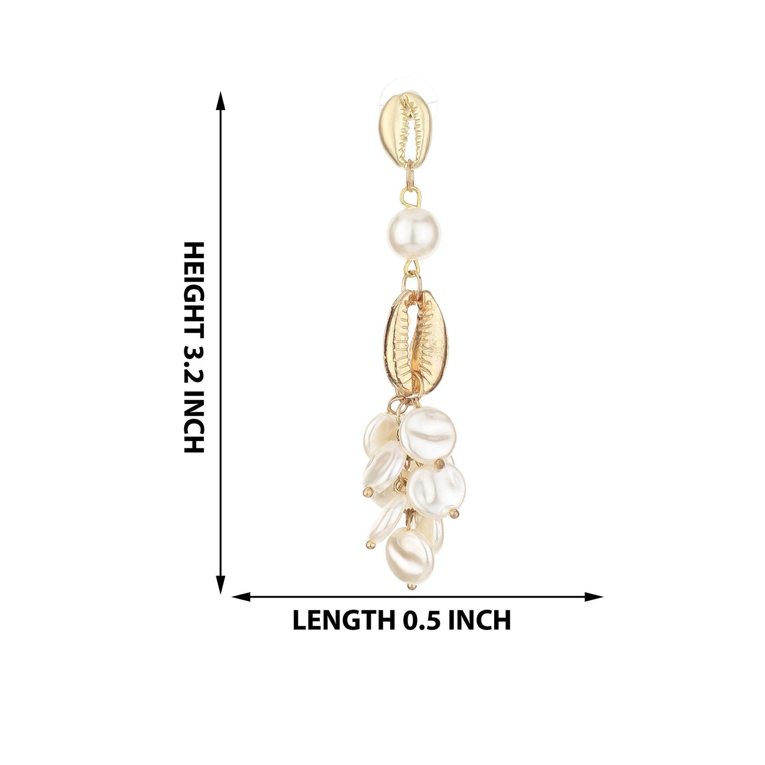Designer Hanging Shell Earrings-Earrings-ONESKYSHOP