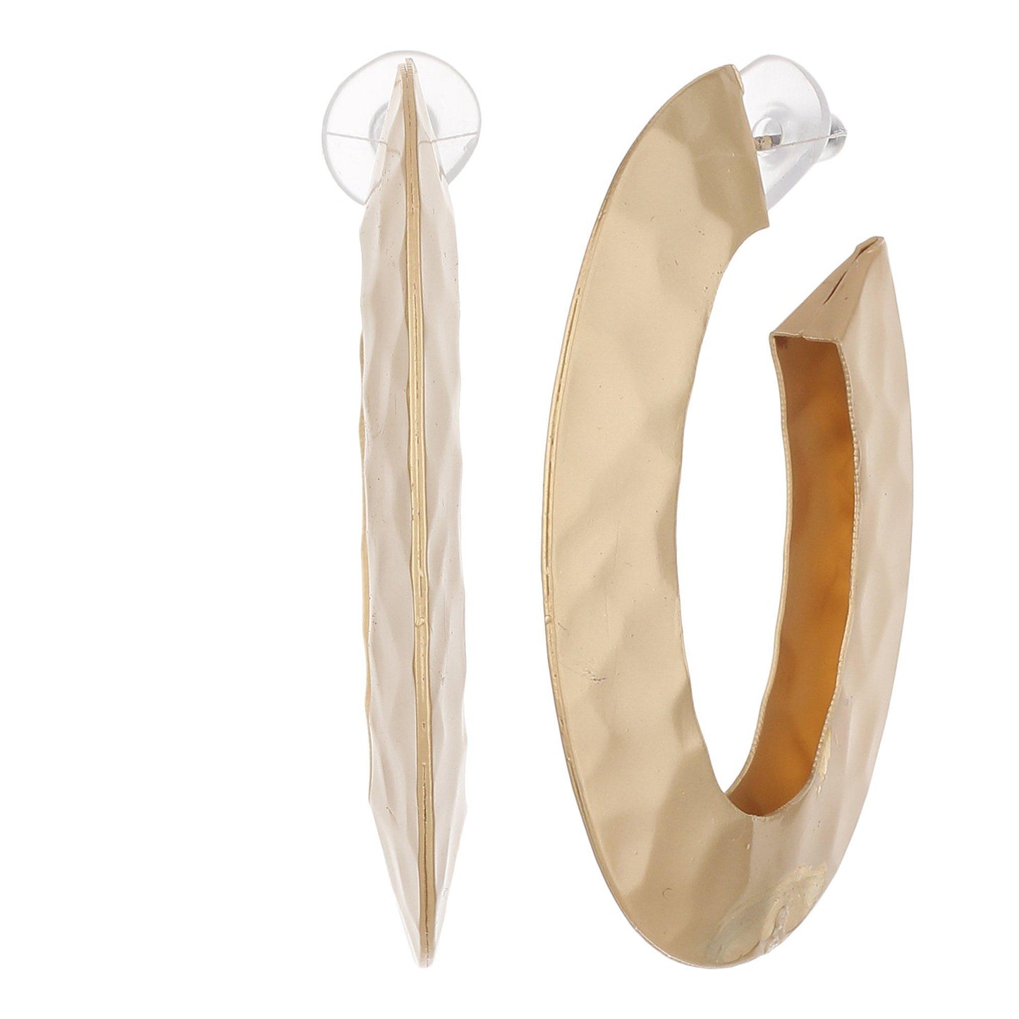 Geometric Half Circle Designer Stud-Earrings-ONESKYSHOP
