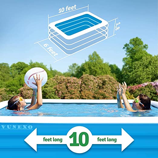 Inflatable Family Size Pool *8.5 Feet* With Pump