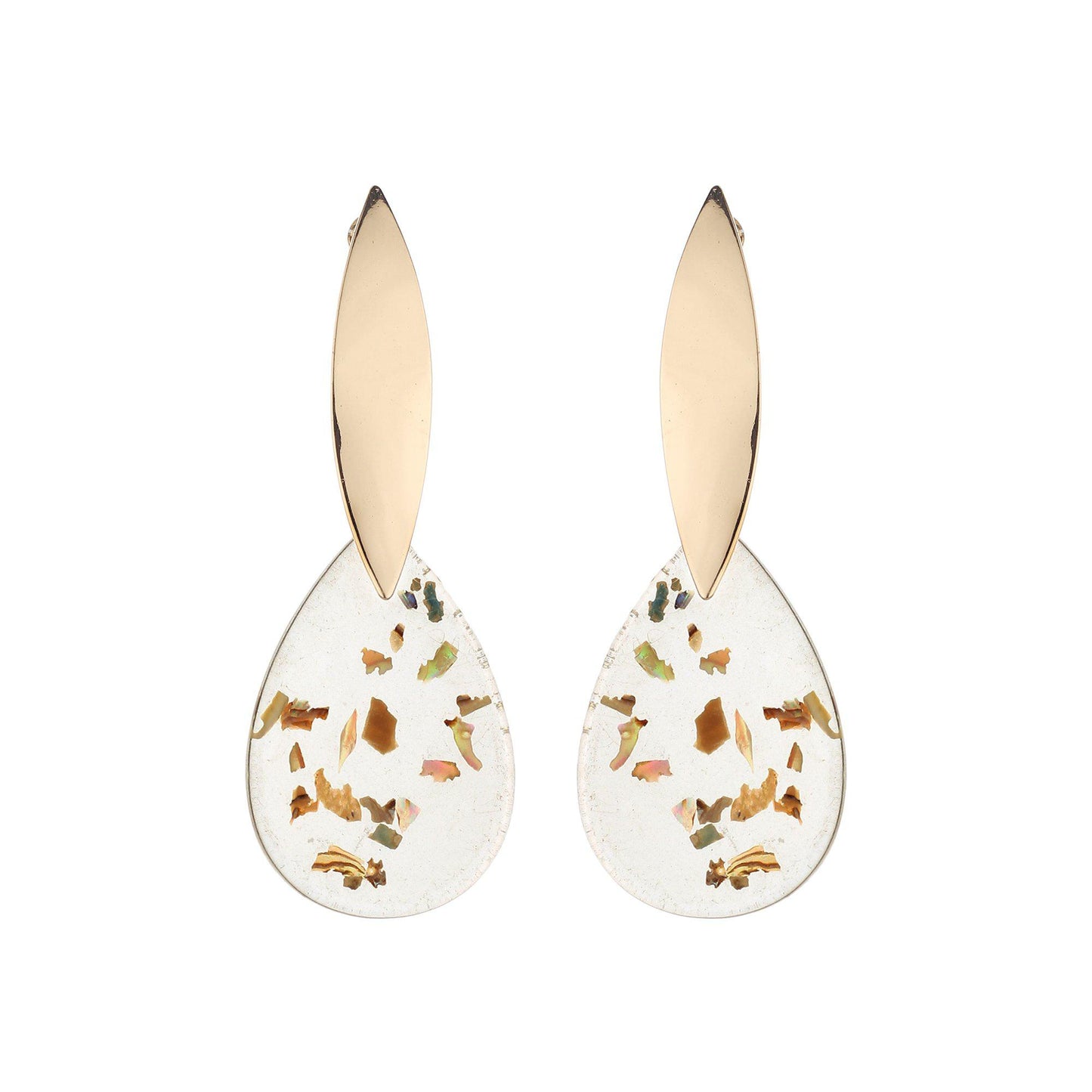 Designer Metal Oval Shape Earrings-Earrings-ONESKYSHOP