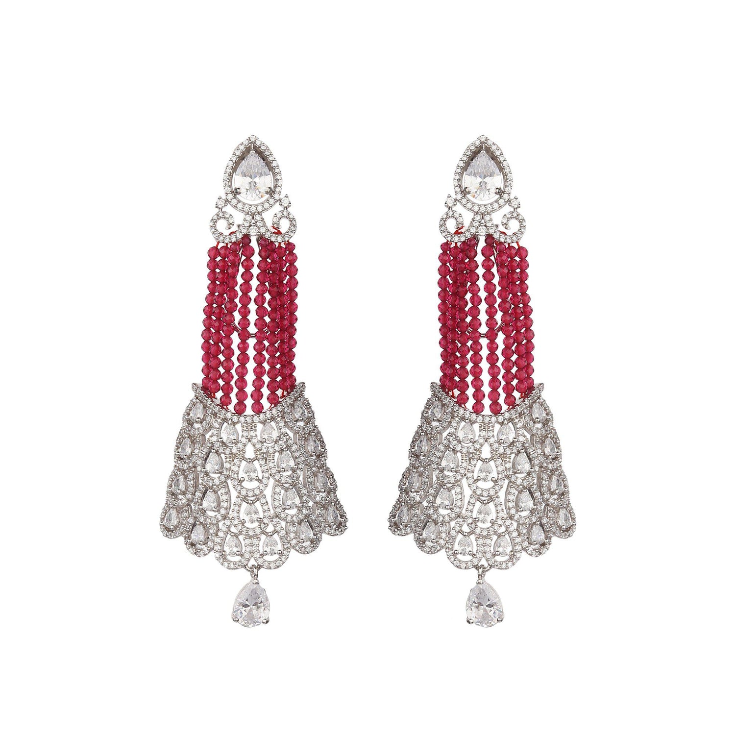 Polki Style Hanging Earrings-Earrings-ONESKYSHOP