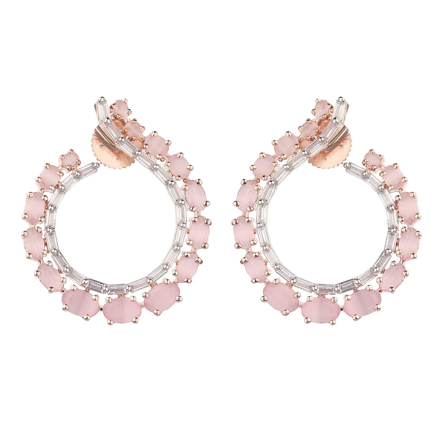 Circle Shape Studded Earrings-Earrings-ONESKYSHOP
