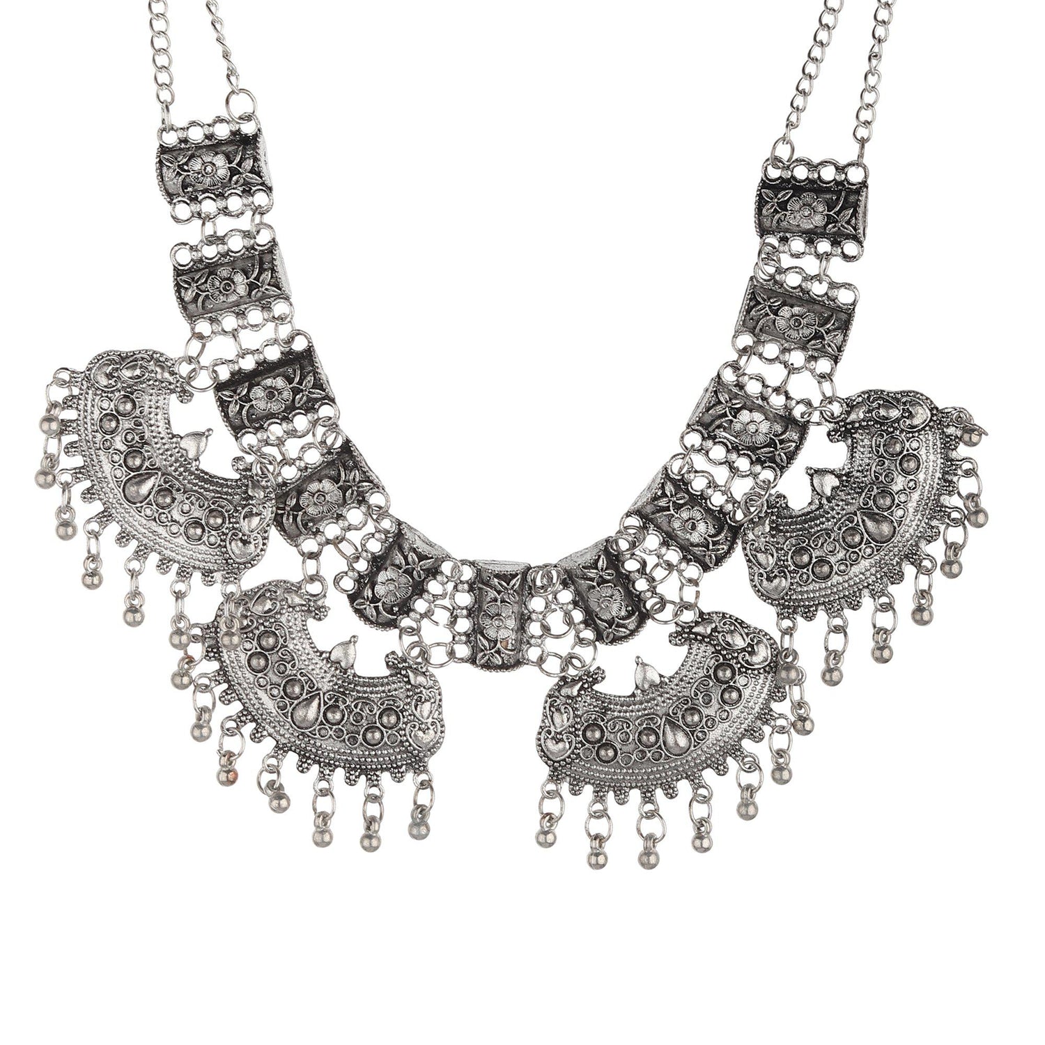 Multi Chandbali Design Oxidised Necklace-Necklace Set-ONESKYSHOP