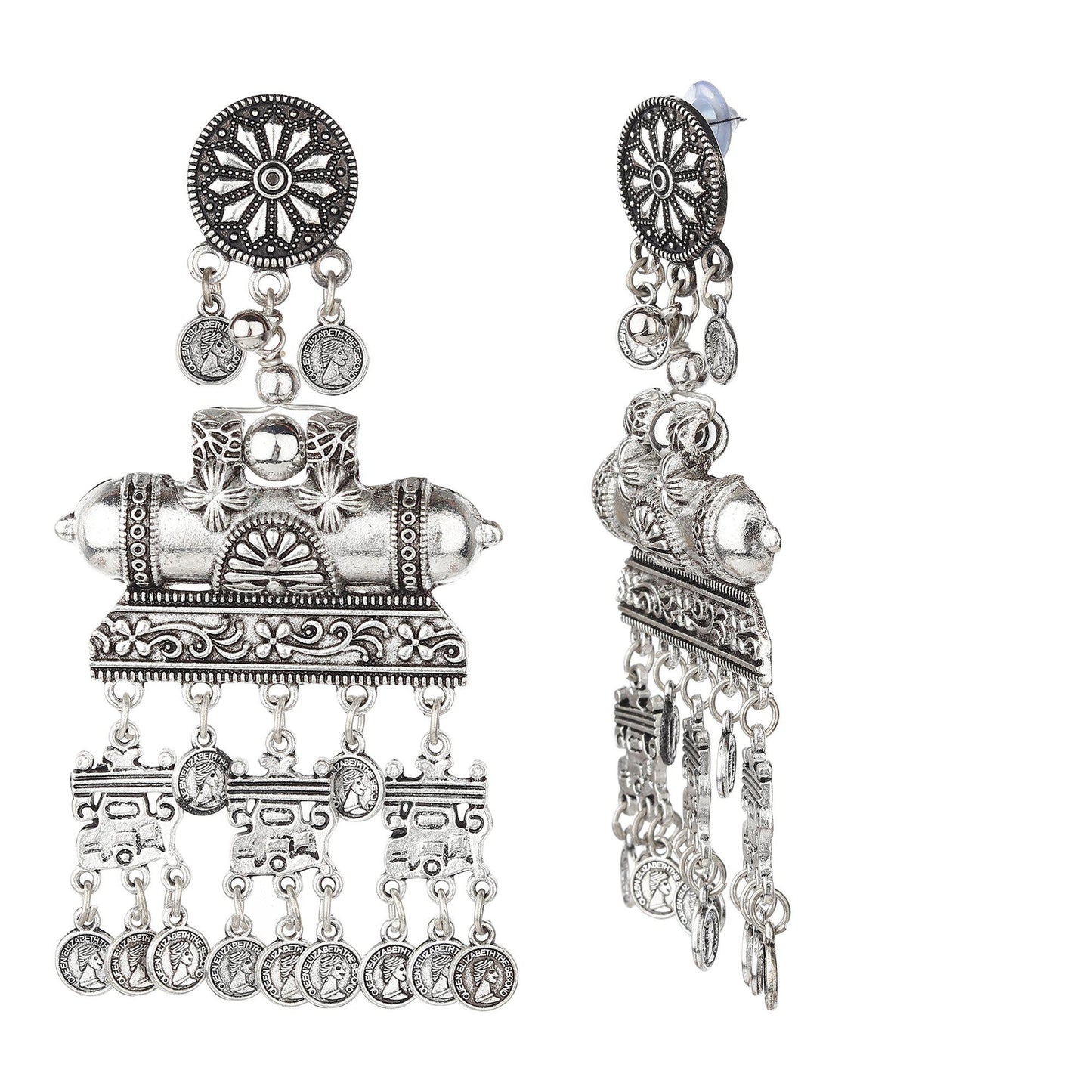 Ethnic Traditional Oxidised Earrings-Earrings-ONESKYSHOP