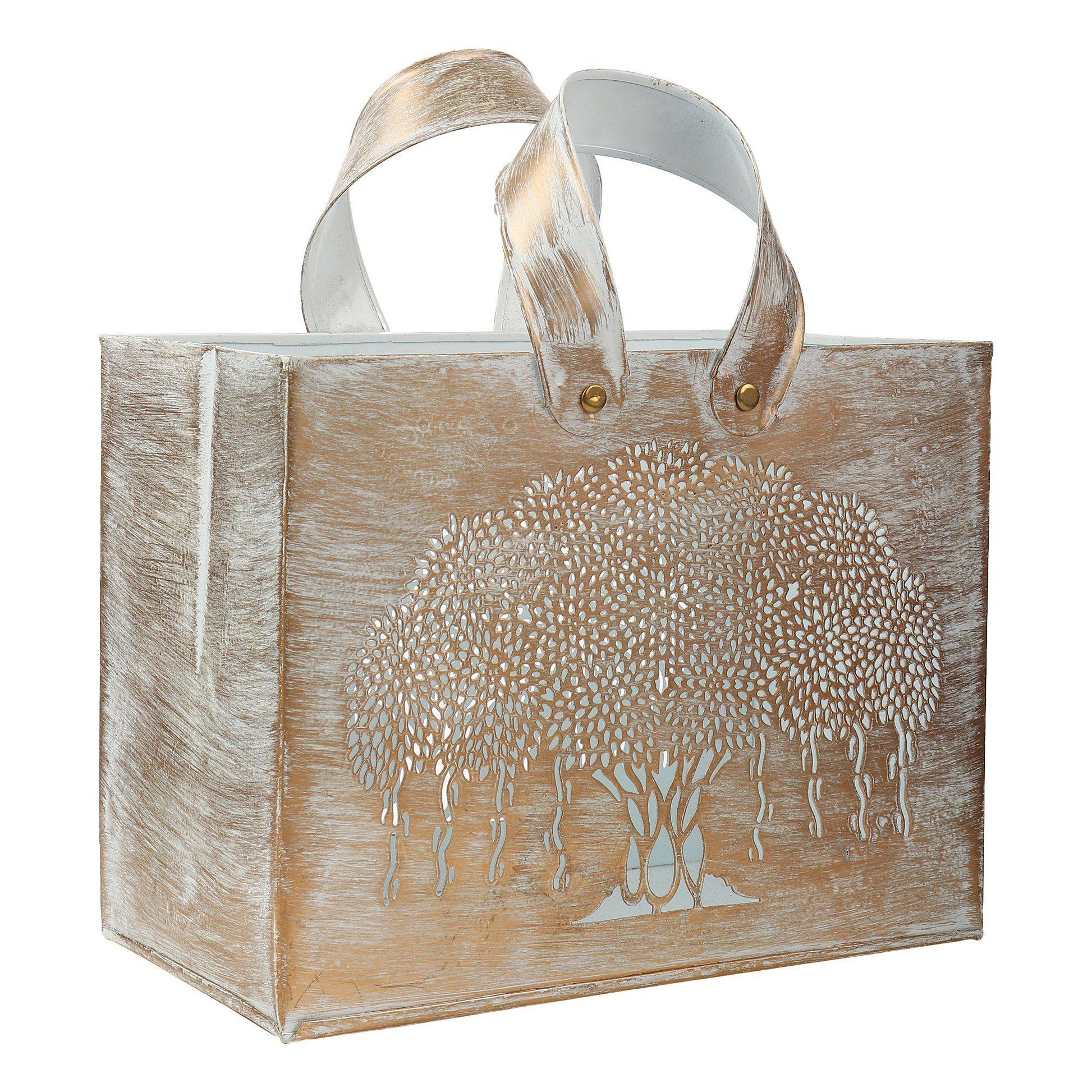 Gift Hamper In Art Basket Bag-Iron Basket Bag-ONESKYSHOP