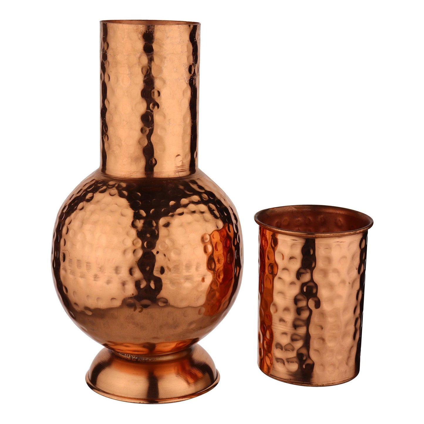 Pure Copper Water Tumbler with Inbuilt Glass-Copper Bottle With Glass-ONESKYSHOP