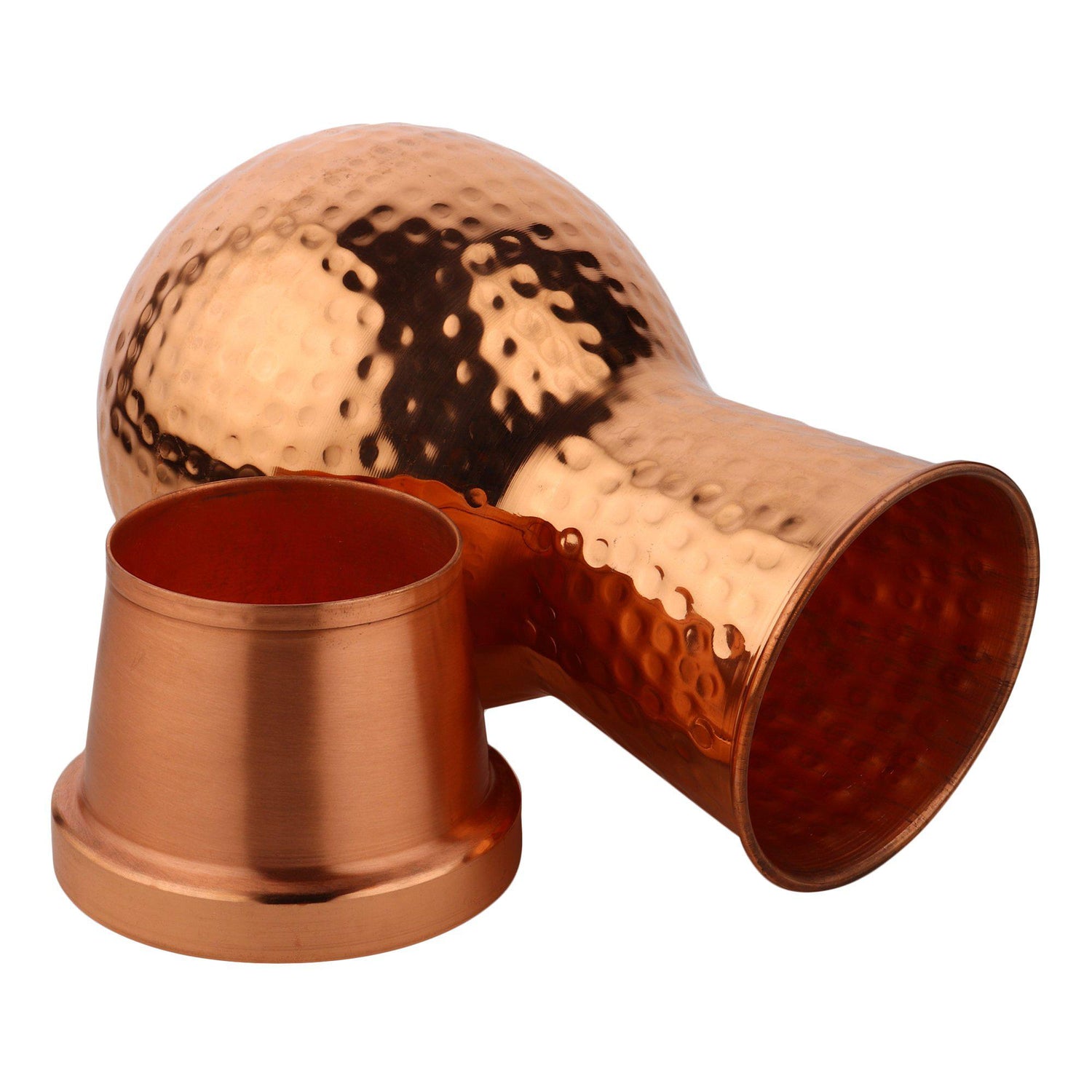 Hammered Design Copper Curve Shape Tumbler-Copper Tumbler-ONESKYSHOP