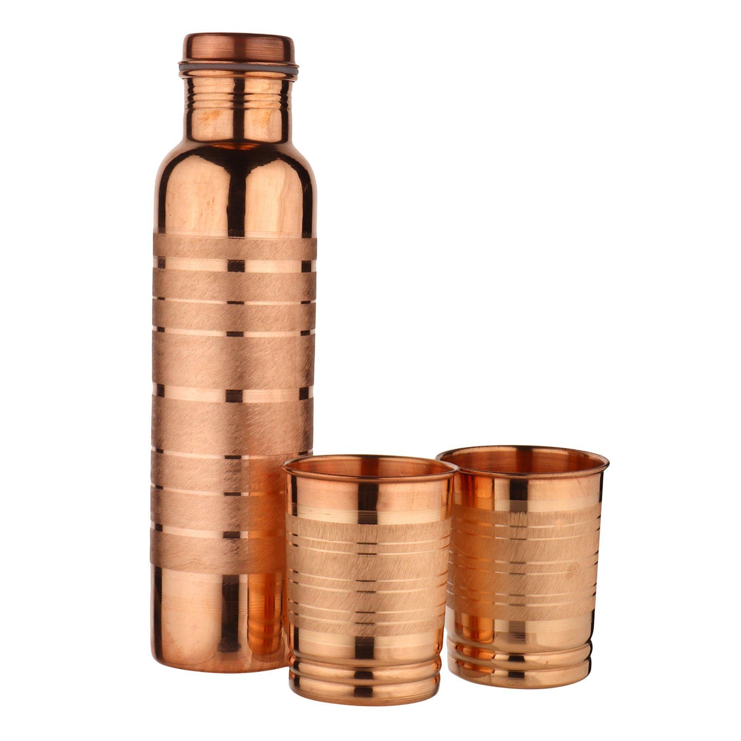 Plain Style Copper Bottle With A Pair Of Glasses-ONESKYSHOP
