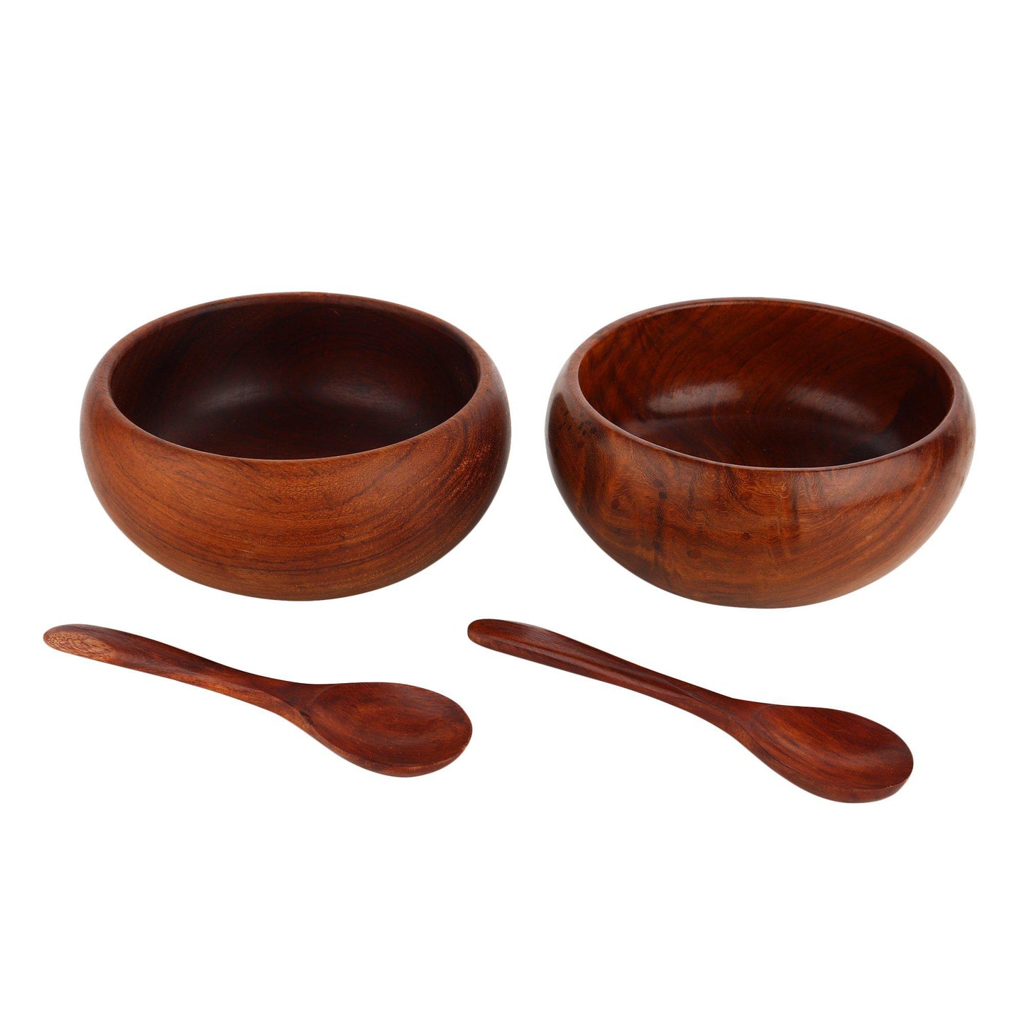Wooden Storage Bowls with Spoon