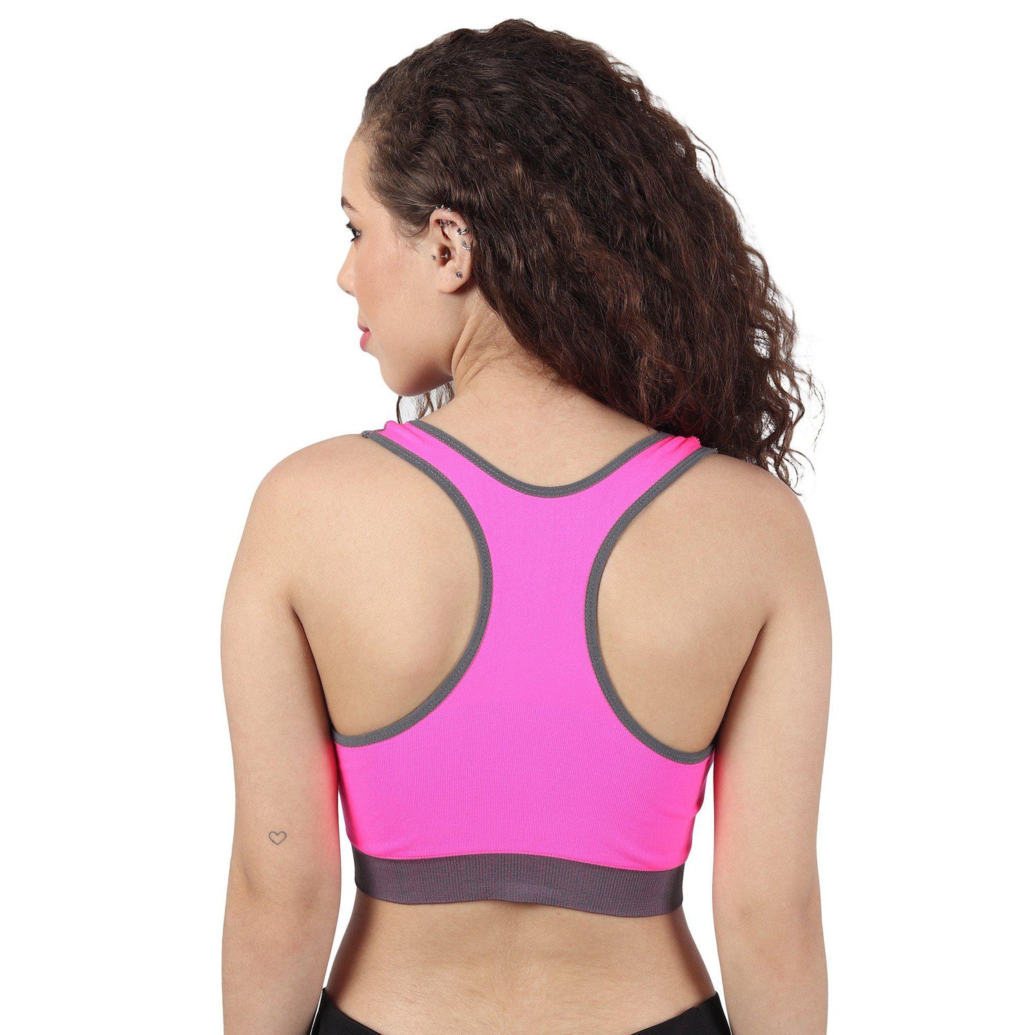 Pink Padded Rapid Dry Running Sports Bra-Sports Bra-ONESKYSHOP