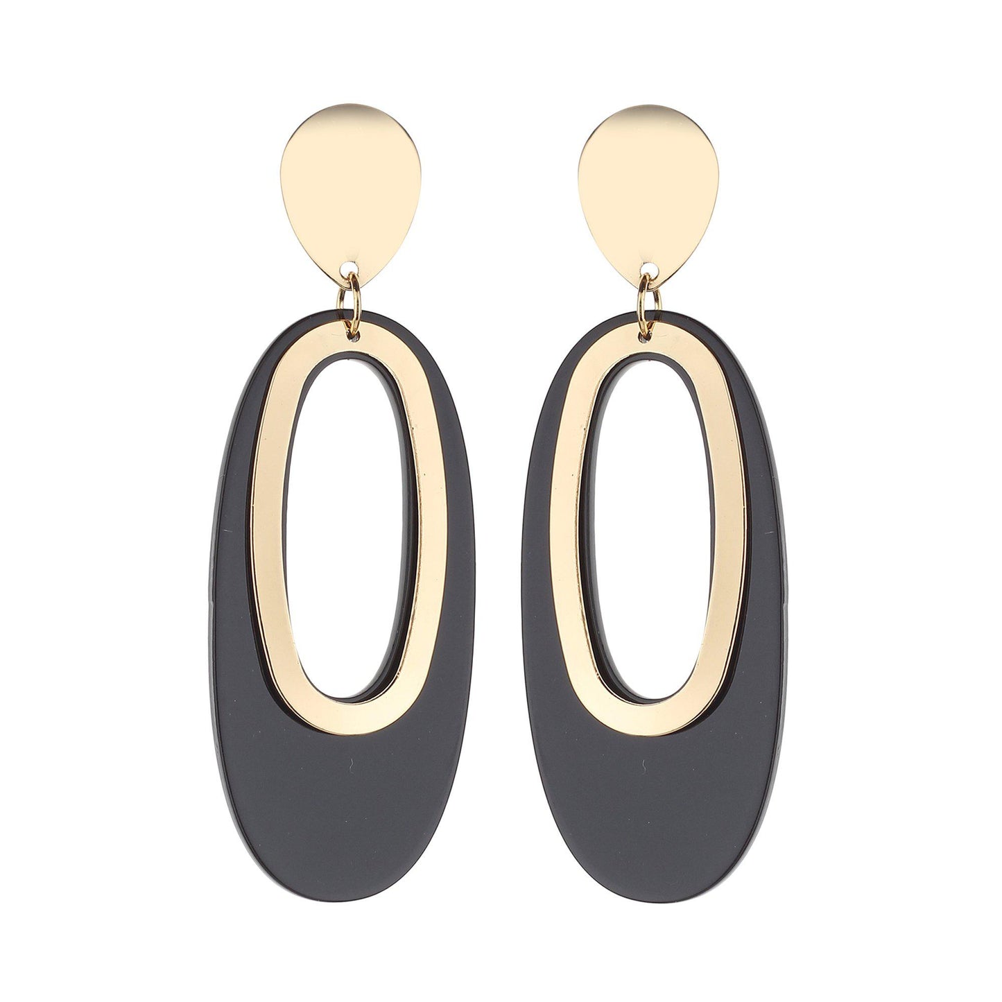 Korean Designer Oval Shape Earrings-Earrings-ONESKYSHOP