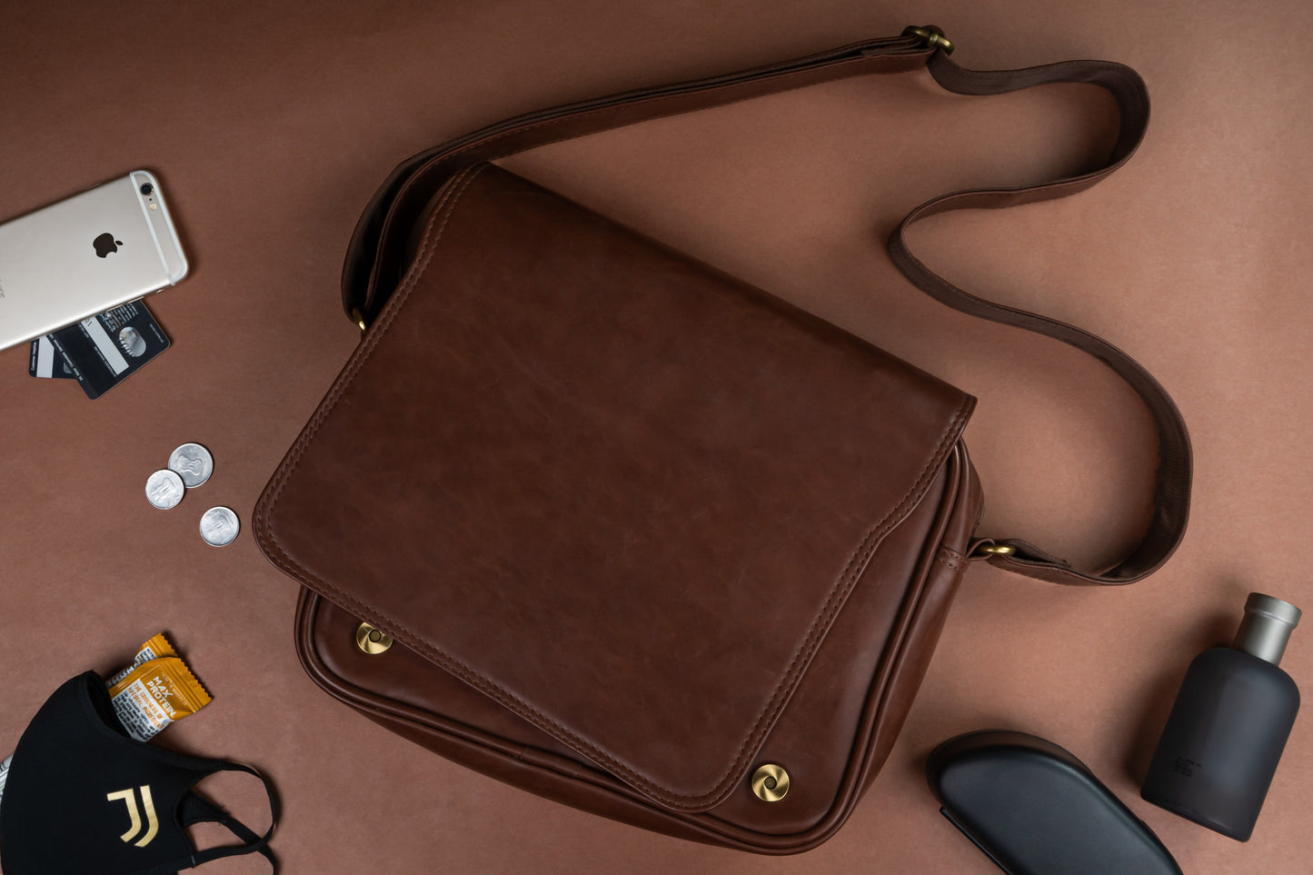 Brown Leather Sling bag