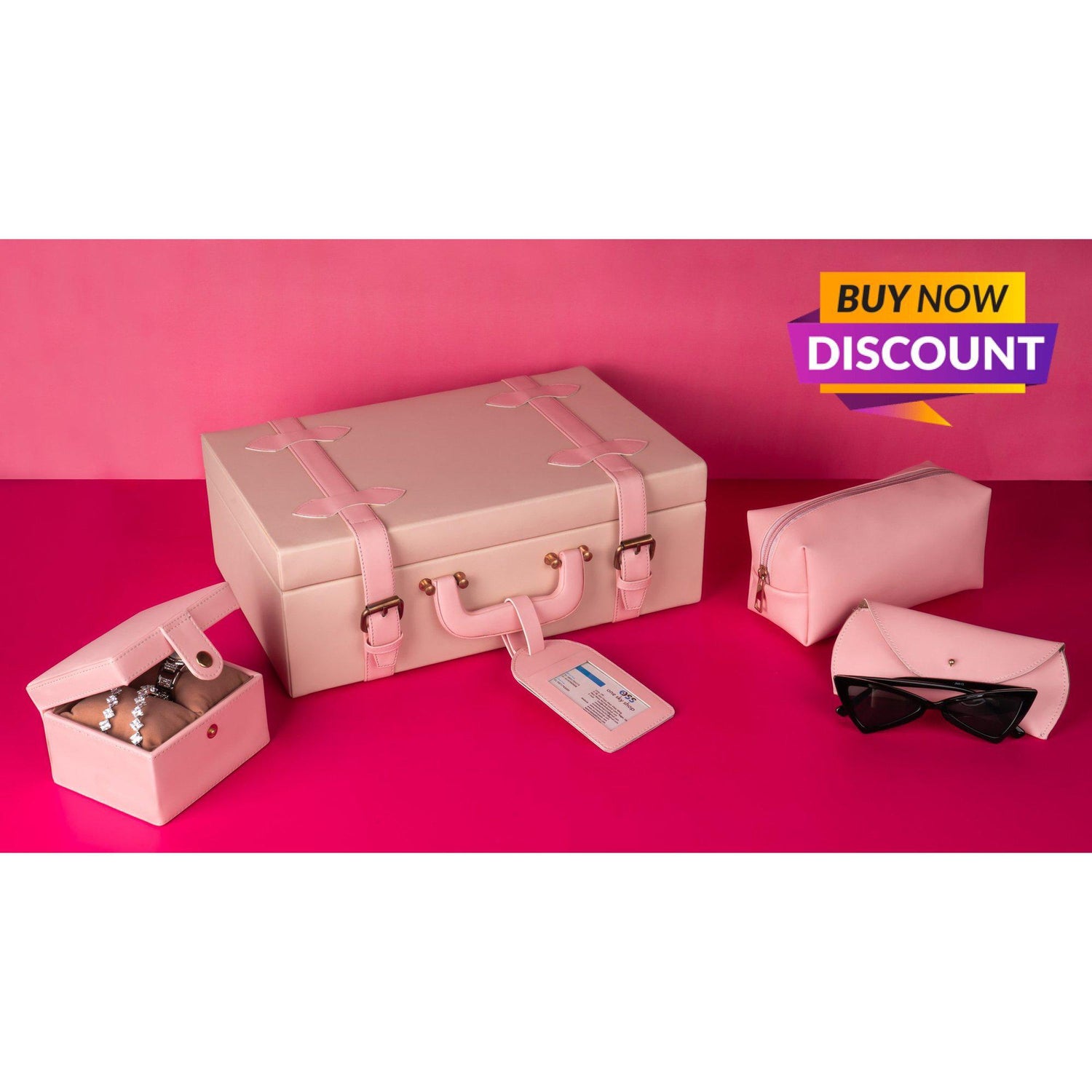 Leather Trunk Box for Women-Gift Set-ONESKYSHOP