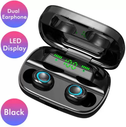 Anytime Anywhere Earbuds with Power Bank And LED
